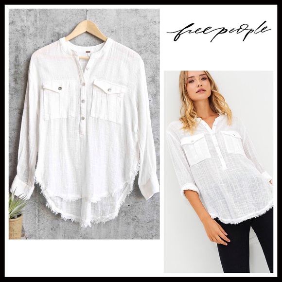 Free People Tops - FREE PEOPLE BUTTON FRONT TUNIC